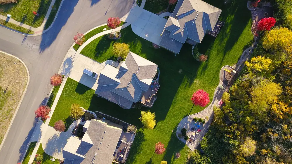 Aerial view of tree-lined streets in Northside