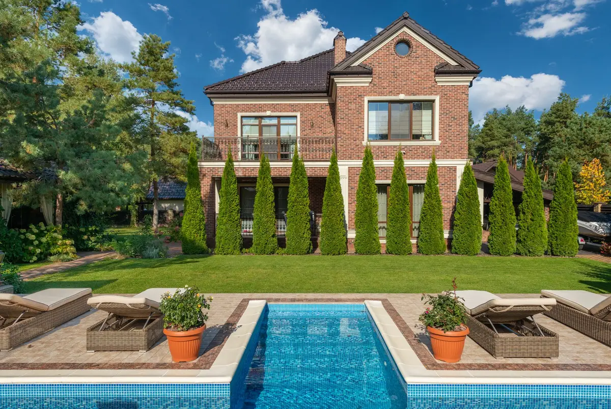 Stone villa, sunset terrace